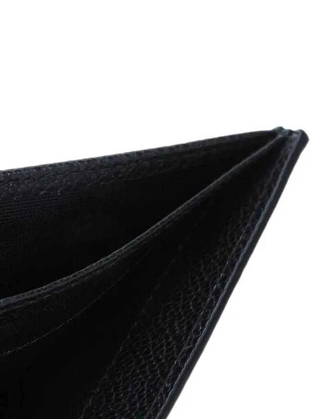 Triangle Logo Leather Half-Wallet Black - PRADA - BALAAN 11