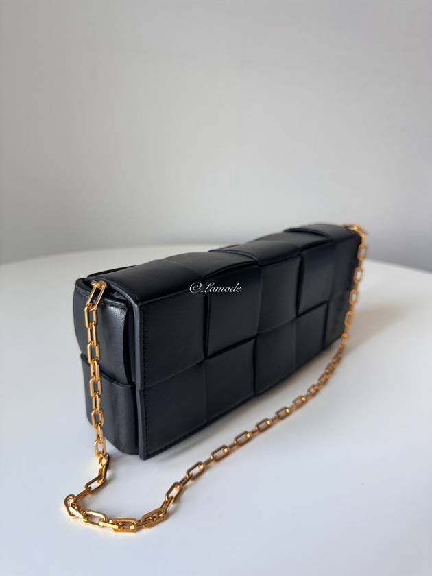 Cassette Bag Pouch On Chain Shoulder Bag Black - BOTTEGA VENETA - BALAAN 4