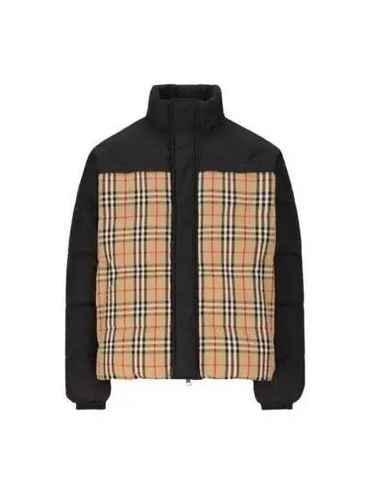 Men's Reversible Down Padding Beige Black - BURBERRY - BALAAN 2