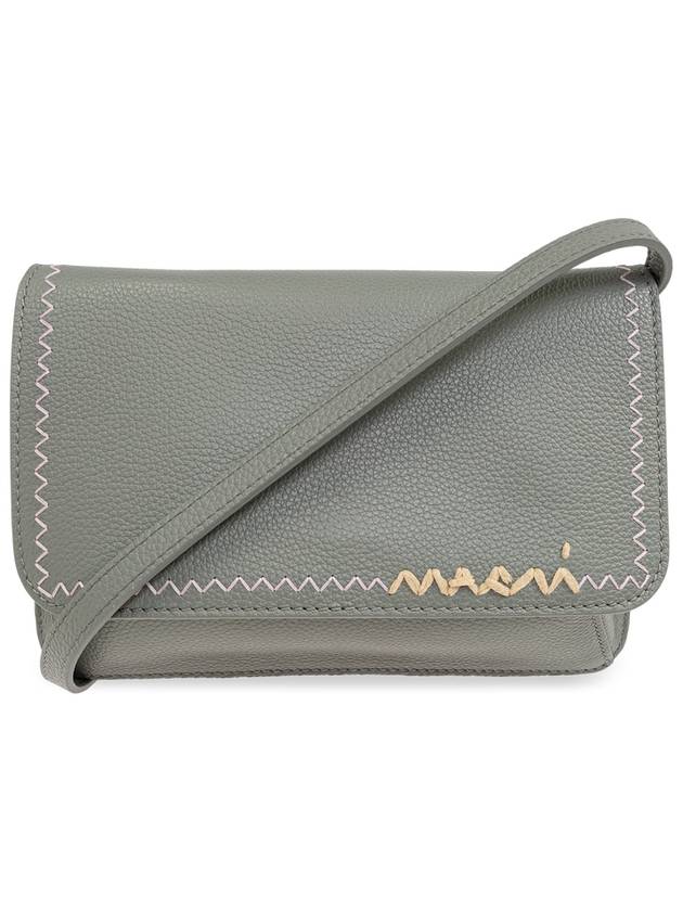 Marni Leather Shoulder Bag, Women's, Grey - MARNI - BALAAN 1