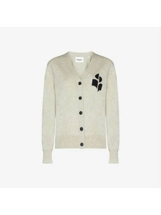 W Isabel Maran Carin Cotton Cardigan Light Gray CA0008FA A1X05E 02LY - ISABEL MARANT - BALAAN 1