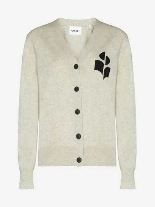 W Isabel Maran Carin Cotton Cardigan Light Gray CA0008FA A1X05E 02LY - ISABEL MARANT - BALAAN 1