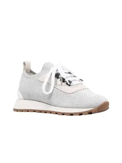 Women's Monilli Knit Low Top Sneakers Grey - BRUNELLO CUCINELLI - BALAAN 2