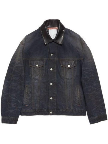 Oversized Denim Jacket Dark Blue Wash - ACNE STUDIOS - BALAAN 1