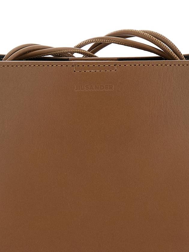 'S Tangle ' Brown Crossbody Bag With Embossed Logo In Leather Man - JIL SANDER - BALAAN 3