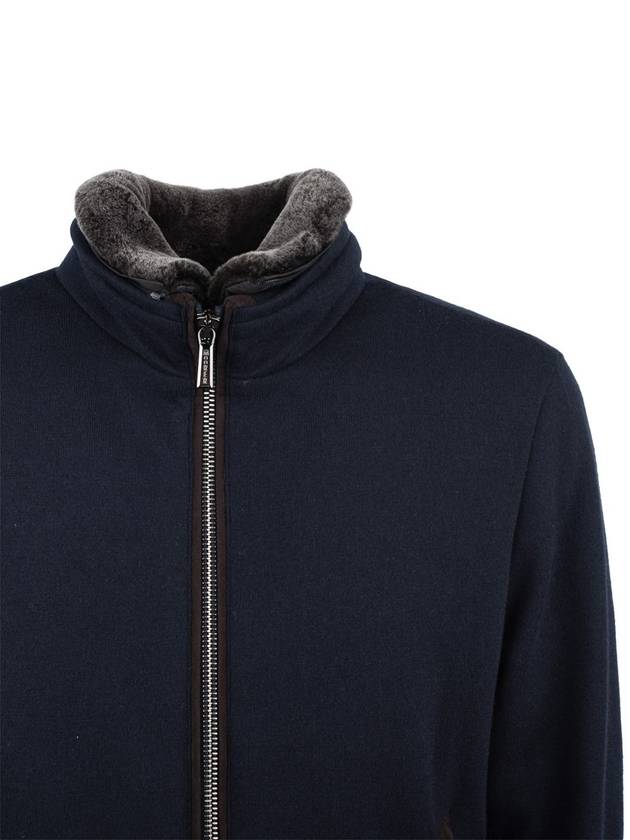 Moorer Bellati Mrw Blouson In Virgin Wool Cashmere Blend Blue - MOORER - BALAAN 3