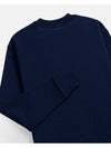 Small Heart Logo Sweatshirt Navy - AMI - BALAAN 5