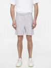 Men's Seersucker Gross Grain Cuff Shorts Medium Grey - THOM BROWNE - BALAAN 2