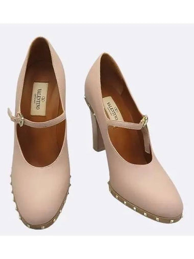 Pink Beige Color Mary Jane Pumps Women s Shoes 36 235MM - VALENTINO - BALAAN 1