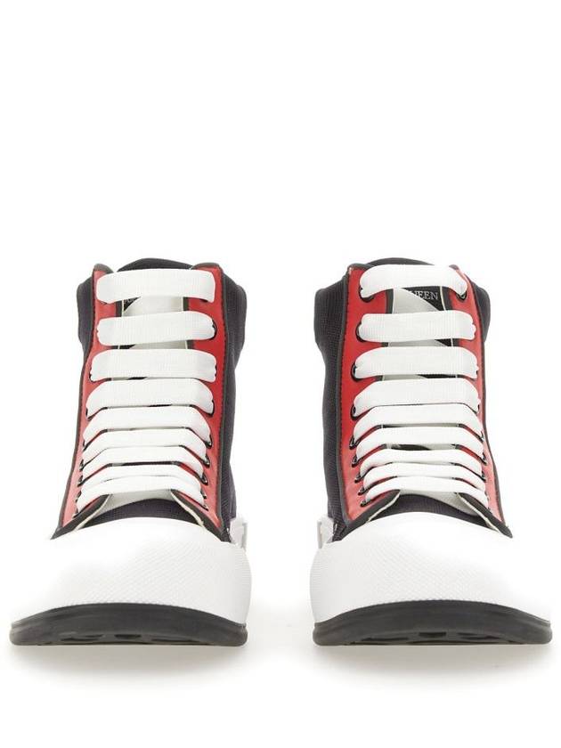 logo tab bicolor high top sneakers black - ALEXANDER MCQUEEN - BALAAN 4