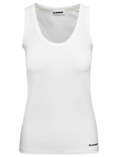 Sleeveless T-Shirt J40NL0105J45031100 White - JIL SANDER - BALAAN 1