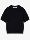 Soft crop round short sleeve knit_black - BLONDNINE - BALAAN 5