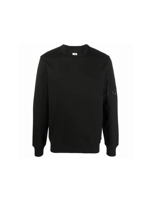 Men's Light Fleece Lens Wappen Sweatshirt Black - CP COMPANY - BALAAN 1