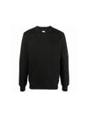 Men's Lens Wappen Diagonal Sweatshirt Black - CP COMPANY - BALAAN 1