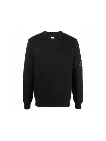 Men's Lens Wappen Diagonal Sweatshirt Black - CP COMPANY - BALAAN 1