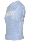 Cotton Rope Vest Poder Blue - GANNI - BALAAN 5