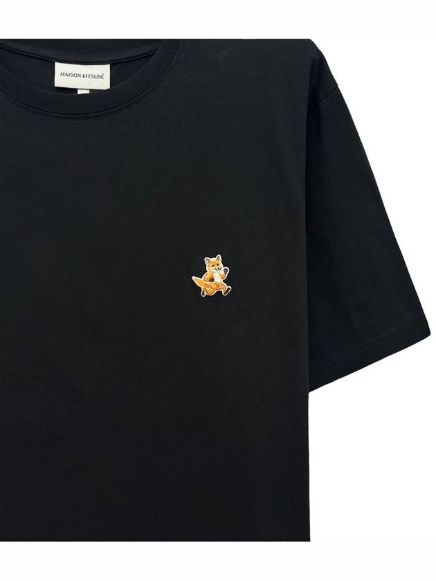 Speedy Fox Patch Comfort Short Sleeve T-Shirt Black - MAISON KITSUNE - BALAAN 4