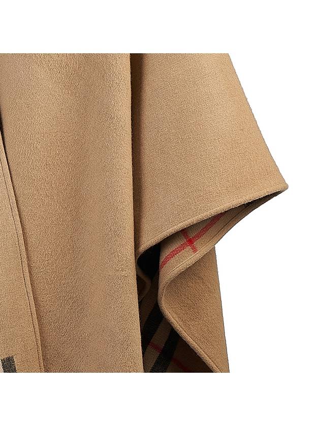 Reversible Check Wool Cashmere Cape Beige - BURBERRY - BALAAN 10