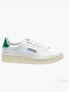 Dallas Green Tab Leather Low Top Sneakers White - AUTRY - BALAAN 2