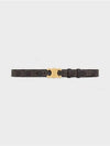 Monogram Triomphe Buckle Medium Leather Belt Tan - CELINE - BALAAN 2