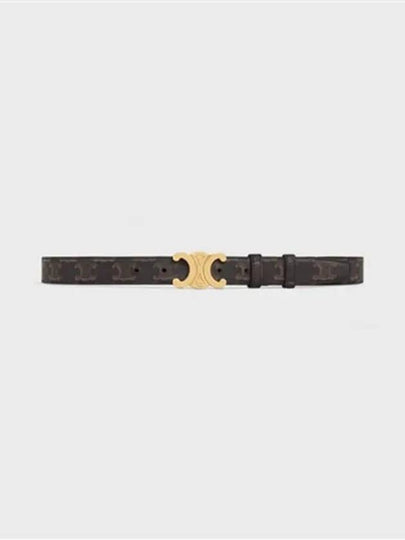 Monogram Triomphe Buckle Medium Leather Belt Tan - CELINE - BALAAN 2