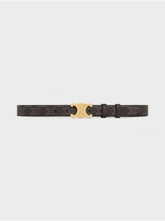 Monogram Triomphe Buckle Medium Leather Belt Tan - CELINE - BALAAN 2