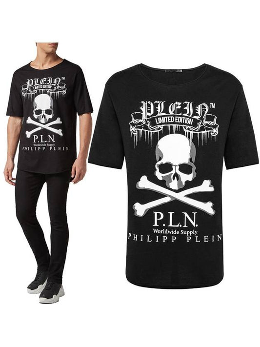 Skull Round Neck Short Sleeve T-Shirt Black - PHILIPP PLEIN - BALAAN 2