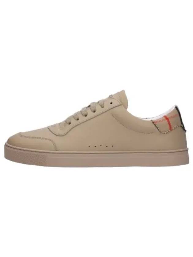 Leather Check Cotton Sneakers Archive Beige - BURBERRY - BALAAN 1