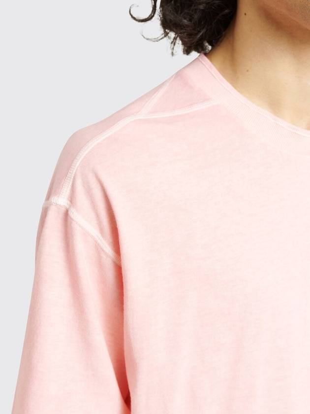 Fissato Effect Compass Embroidery Logo Short Sleeve T-shirt Pink - STONE ISLAND - BALAAN 6