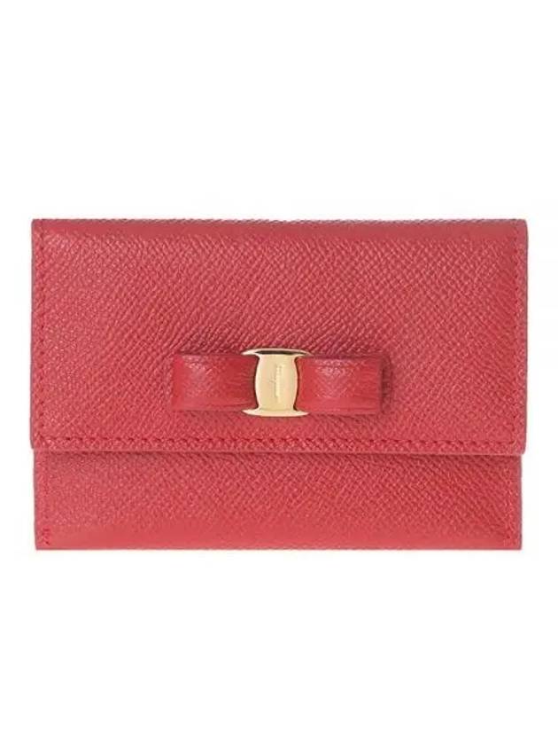 Vara Bow Card Wallet Red - SALVATORE FERRAGAMO - BALAAN 2