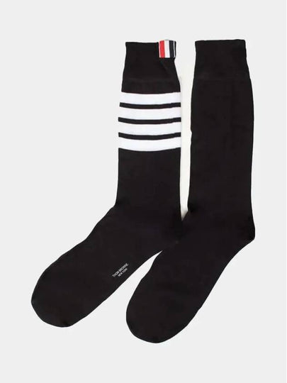 4 Bar Stripe Socks Black - THOM BROWNE - BALAAN 2