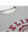 Gray Melange Burgundy Blason Loose Sweatshirt RY030670Q 09BA - CELINE - BALAAN 3