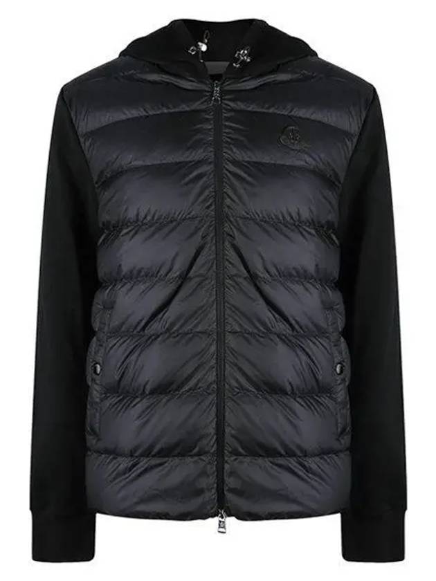 Men's Fleece Zip-Up Padding Black - MONCLER - BALAAN 2