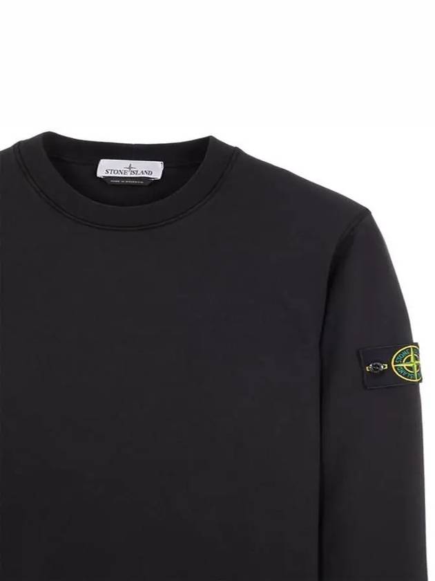 Wappen Patch Garment Dyed Sweatshirt Black - STONE ISLAND - BALAAN 4