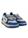 Men's Medalist Low Leather Sneakers Blue - AUTRY - BALAAN 2