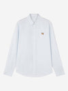 Fox Head Embroidery Long Sleeve Shirt Blue - MAISON KITSUNE - BALAAN 2