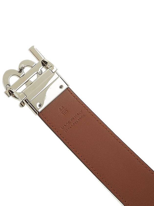 Reversible Monogram Leather Belt Black - BURBERRY - BALAAN 8