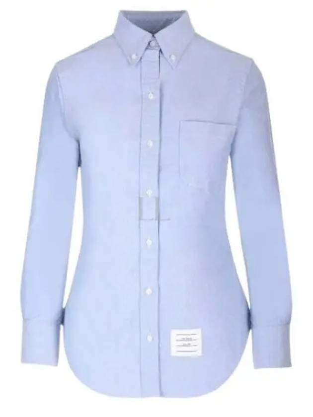 Button Down Cotton Oxford Long Sleeve Shirt Light Blue - THOM BROWNE - BALAAN 2