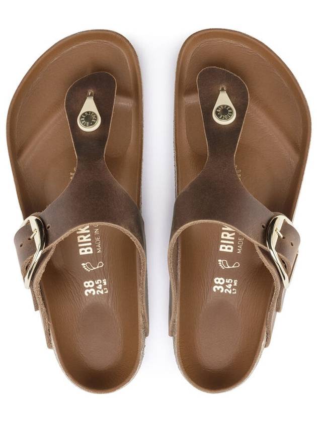 Gizeh Leather Flip Flops Brown - BIRKENSTOCK - BALAAN 3