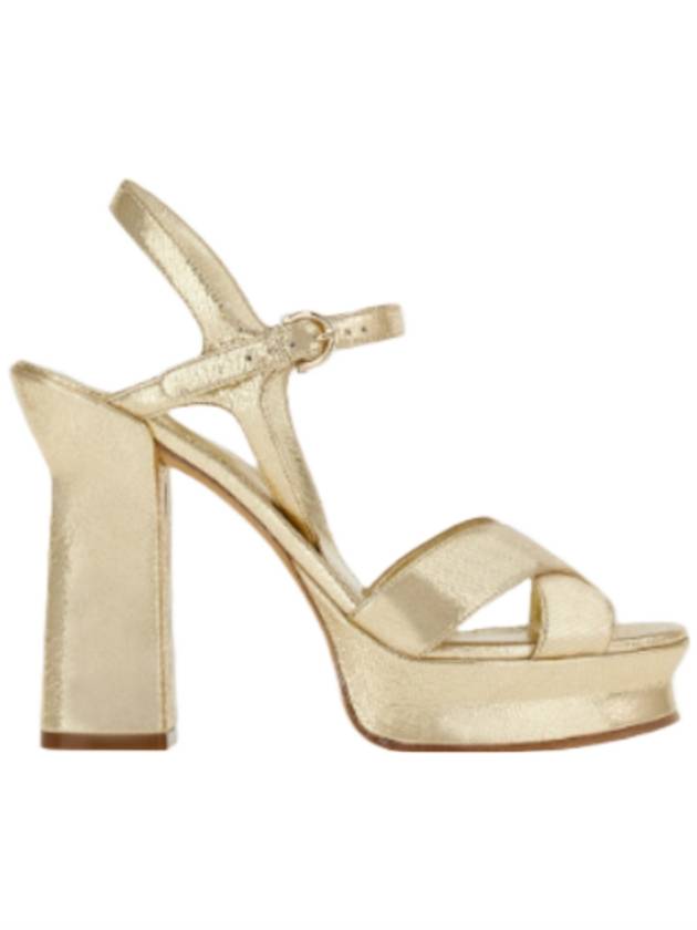 Salvatore platform sandals heel gold - SALVATORE FERRAGAMO - BALAAN 1