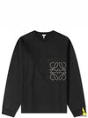 Logo Cotton Blend Knit Top Black - LOEWE - BALAAN 2