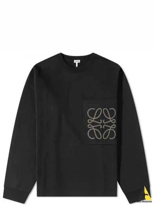 Logo Cotton Blend Knit Top Black - LOEWE - BALAAN 2