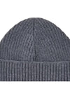 Embroidered Logo Wool Beanie Grey - AMI - BALAAN 5