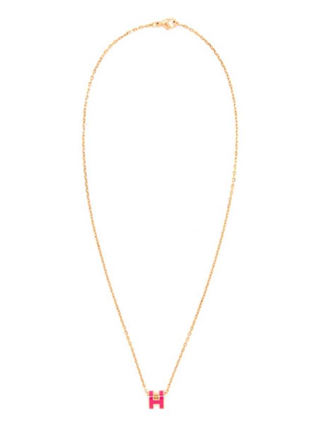 Mini Pop H Pendant Necklace Gold Rose Extreme - HERMES - BALAAN 3