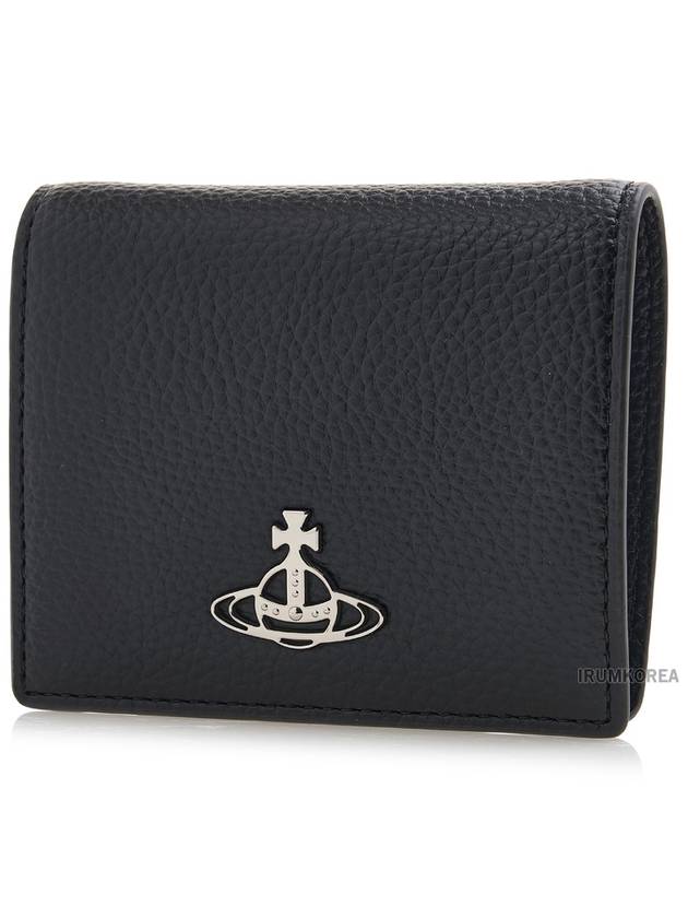 ORB Logo Plaque Half Wallet Black - VIVIENNE WESTWOOD - BALAAN 3