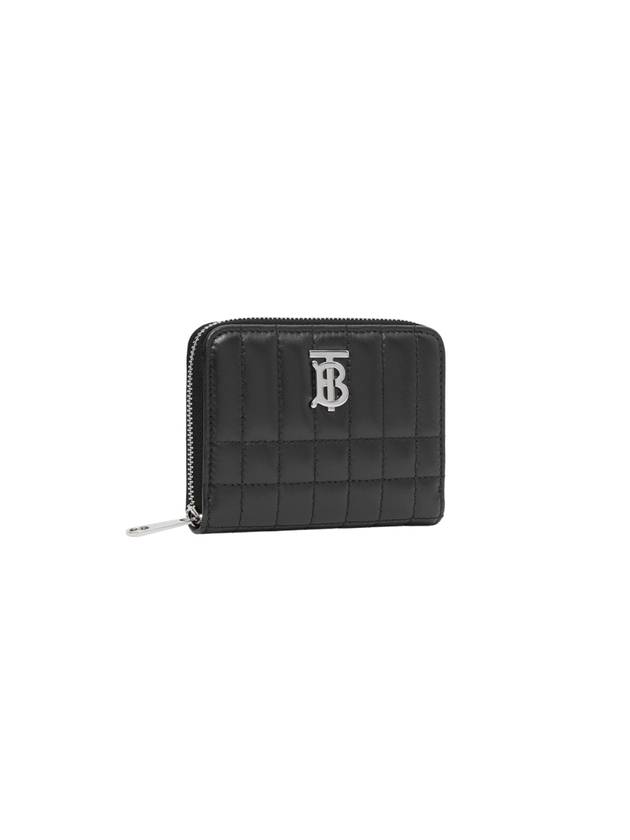 Lola Quilted Zip Round Coin Card Wallet Black - BURBERRY - BALAAN 3