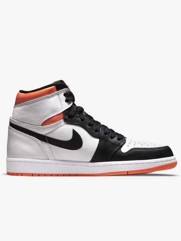 Men's Jordan 1 Retro High Top Sneakers White Black Orange - NIKE - BALAAN 5