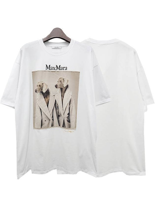 Women's Tacco Short Sleeve T-Shirt White - MAX MARA - BALAAN 2