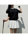 golf knit ebony collar 5-part short sleeve golf wear golf clothes - LOLOALLOY - BALAAN 6