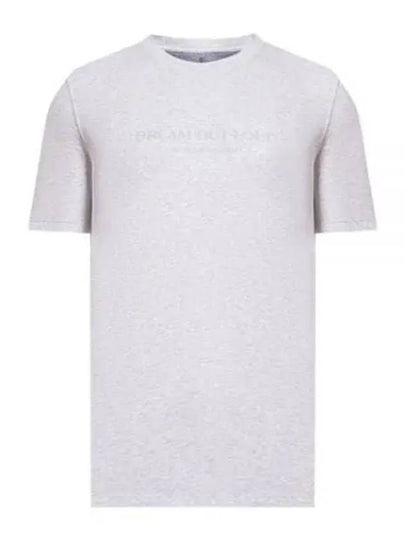 Print Crew Neck Cotton Jersey Short Sleeve T-Shirt Grey - BRUNELLO CUCINELLI - BALAAN 2